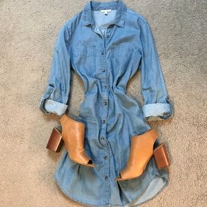 Long sleeve denim dress